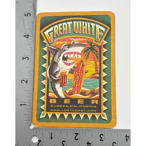 Lost Coast Brewery Coasters Eureka CA Great White Killer Beer Set Of 4 - Picture 5 of 7